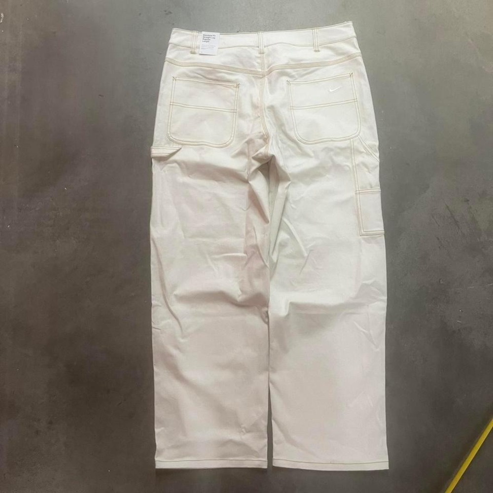 NWT Nike men's‎ beige white carpenter pants baggy skater wide leg